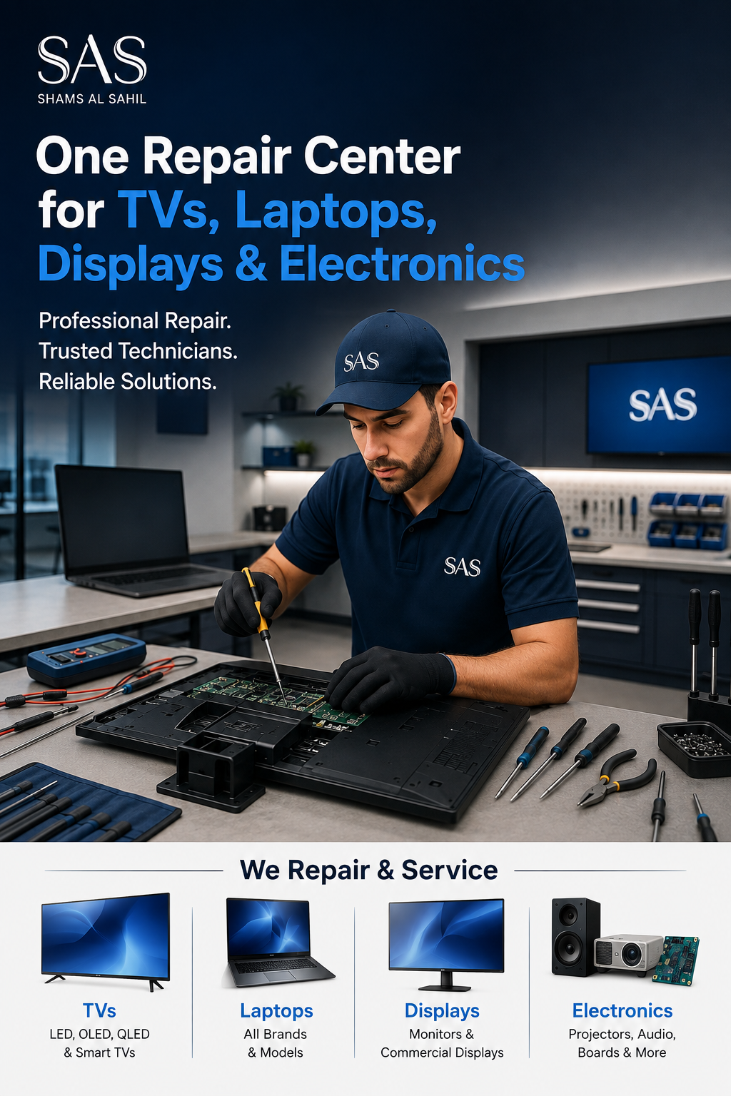 Shams Al Sahil electronics repair center in Industrial Area 6 Sharjah