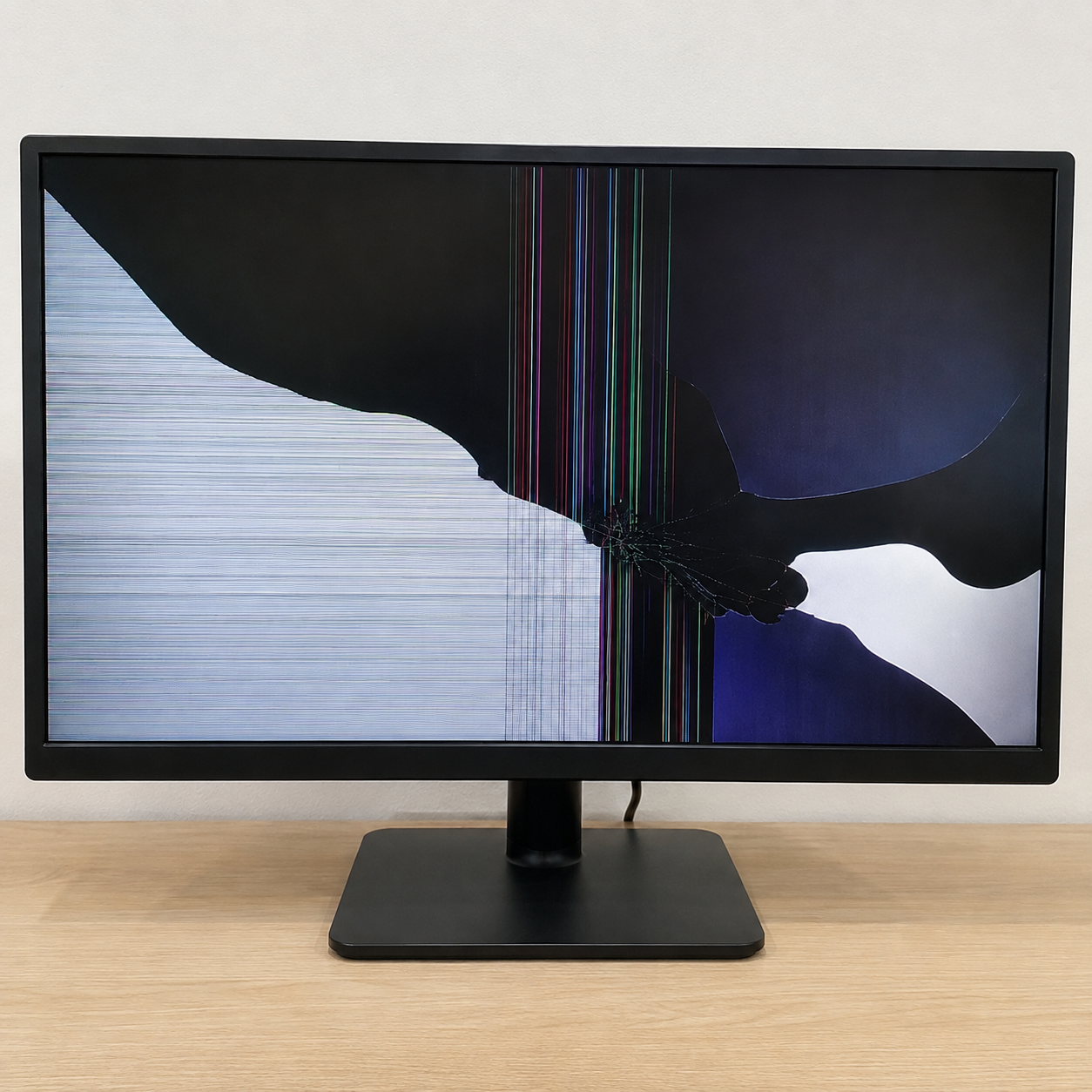 Dell 27 inch monitor with a flickering screen before repair