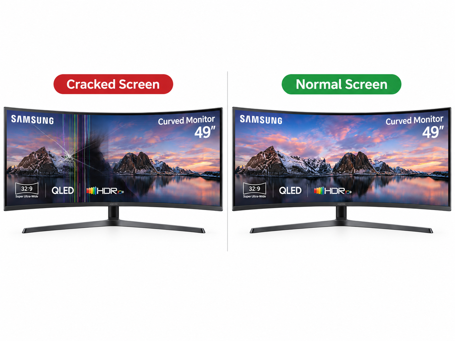 Monitor repaired and tested at Shams Al Sahil, Sharjah